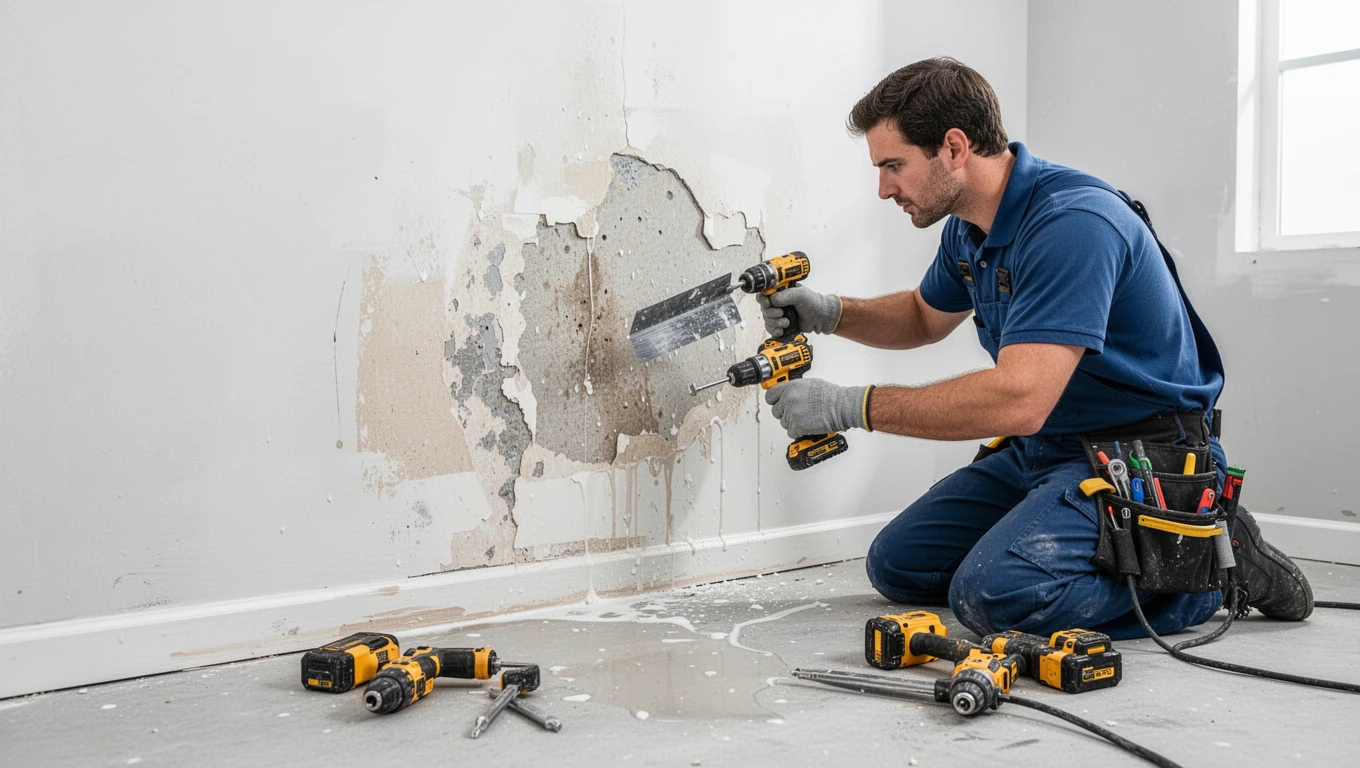 Wall Water Damage Repair